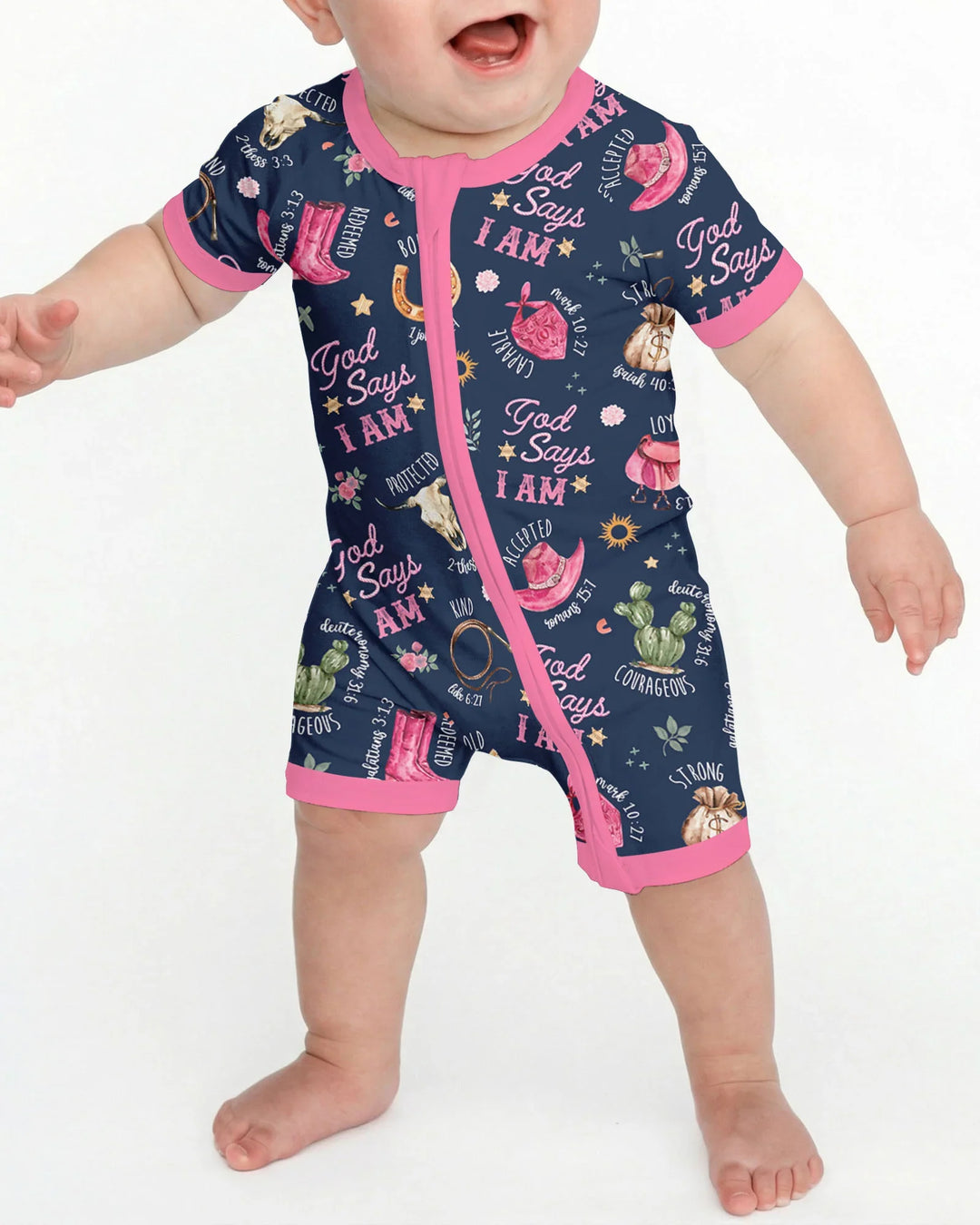 God Says I Am Western Faith Bamboo Shorty Zippy