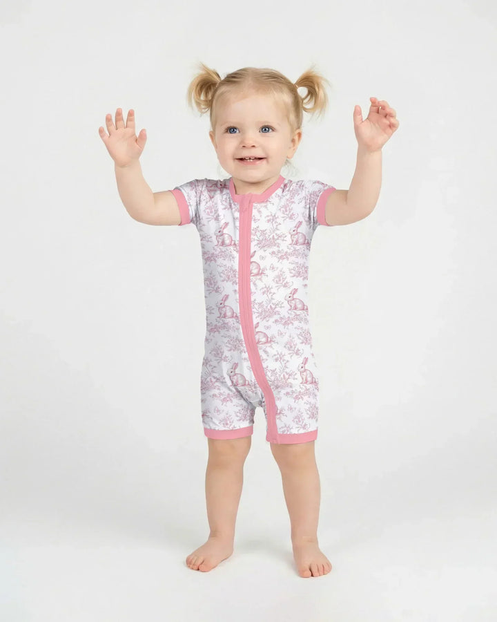 Easter Chinoiserie Toile de Jouy Bamboo Shorty Zippy