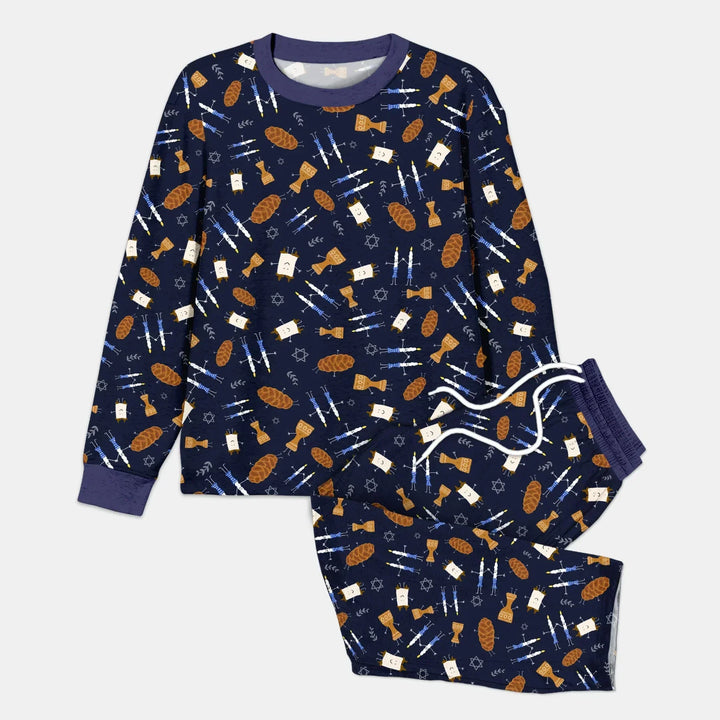 Shabbat Shalom Family Matching Bamboo Men's Pajama Set