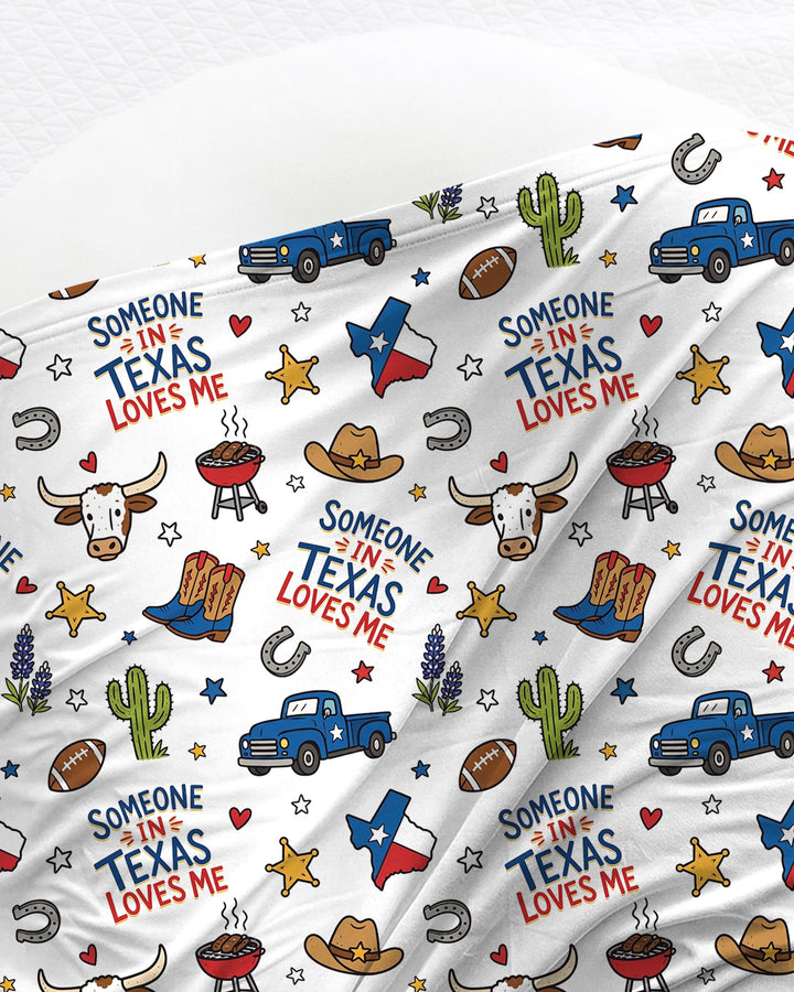 Someone in Texas Loves Me Swaddle Blanket