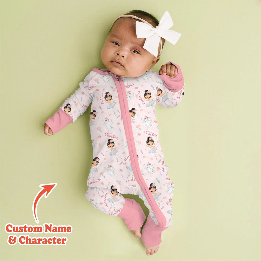 Custom Name Ballerina Doll Bamboo Convertible Zippy