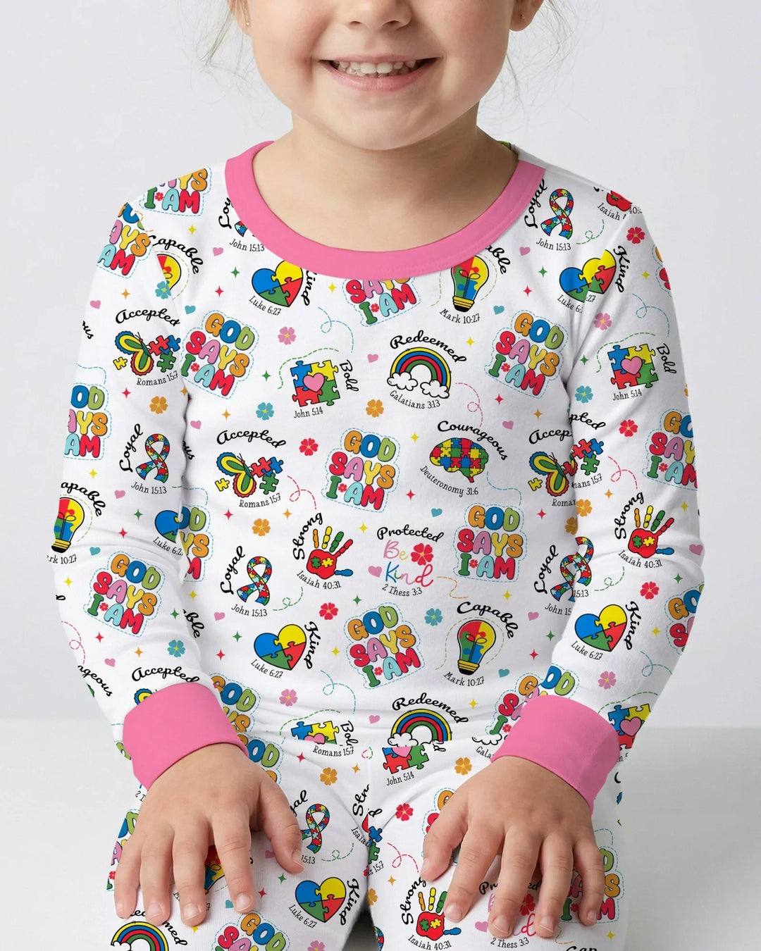 God Says I am Different Bamboo Two Piece Long Sleeve Pajama Set