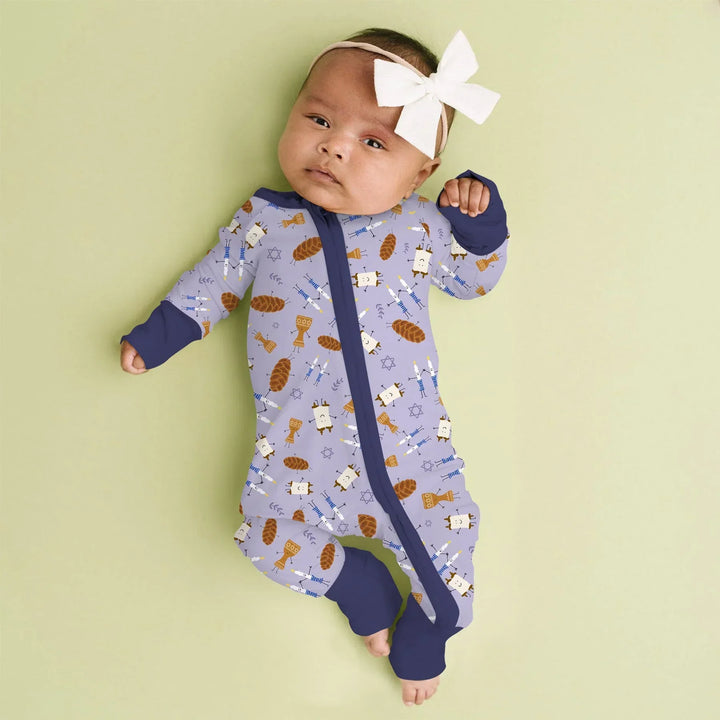 Shabbat Shalom Family Matching Bamboo Convertible Zippy
