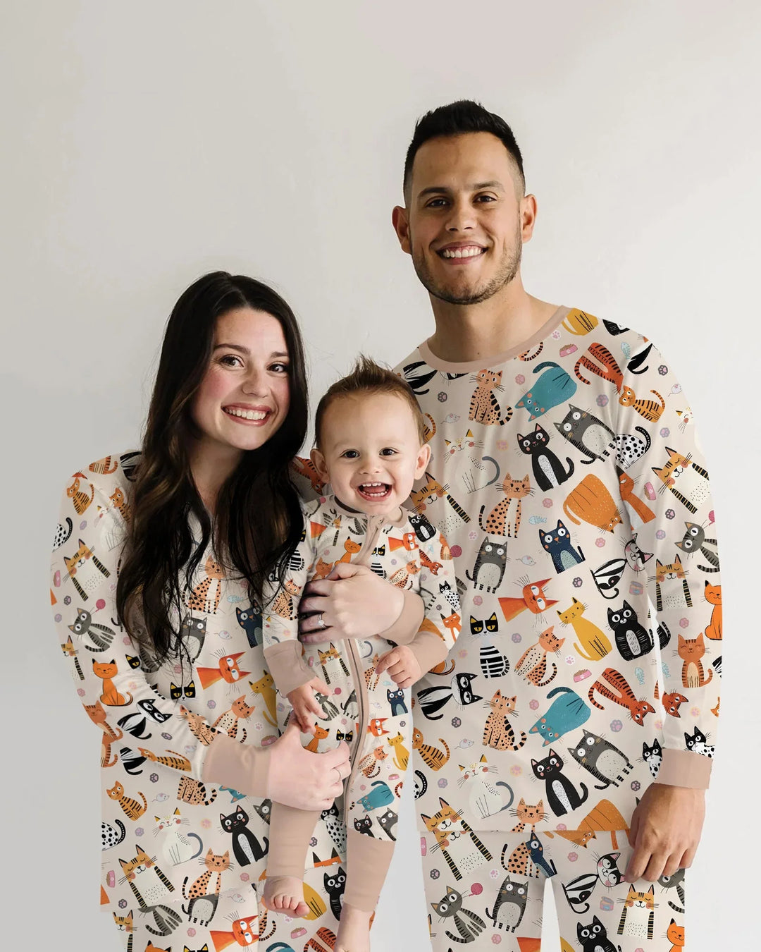 Goofy Mischief Cat Family Matching Bamboo Convertible Zippy