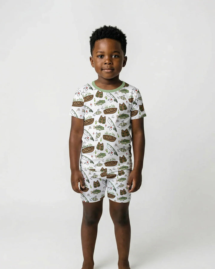 Catch Ya Later Bamboo Two Piece Short Sleeve Shorts Pajama Set