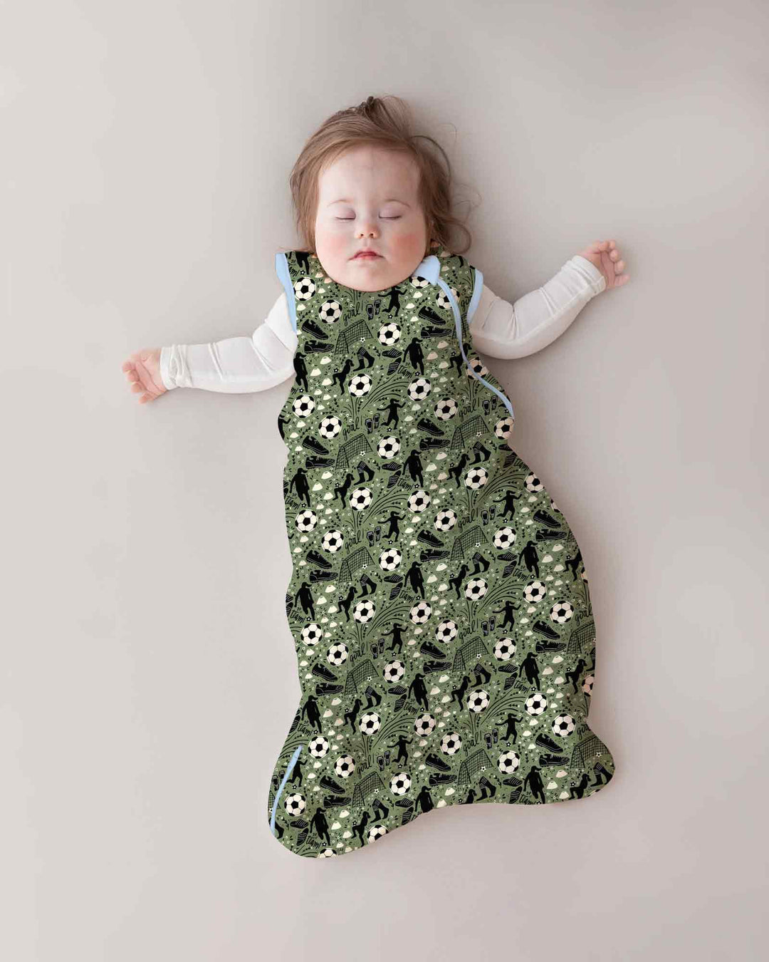 Sage Green Soccer Dreams Bamboo Sleep Bag
