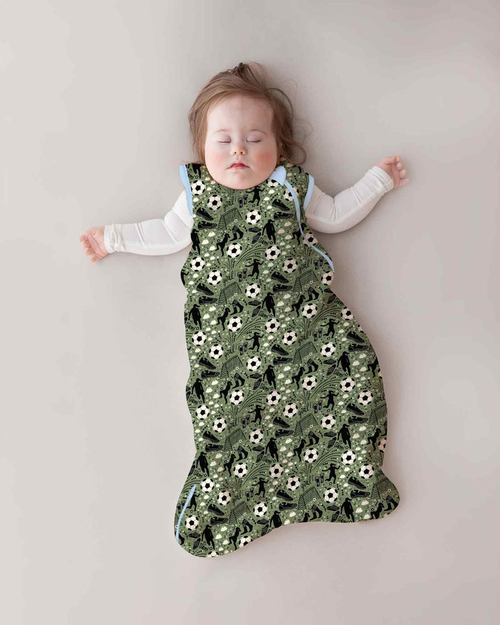 Sage Green Soccer Dreams Bamboo Sleep Bag