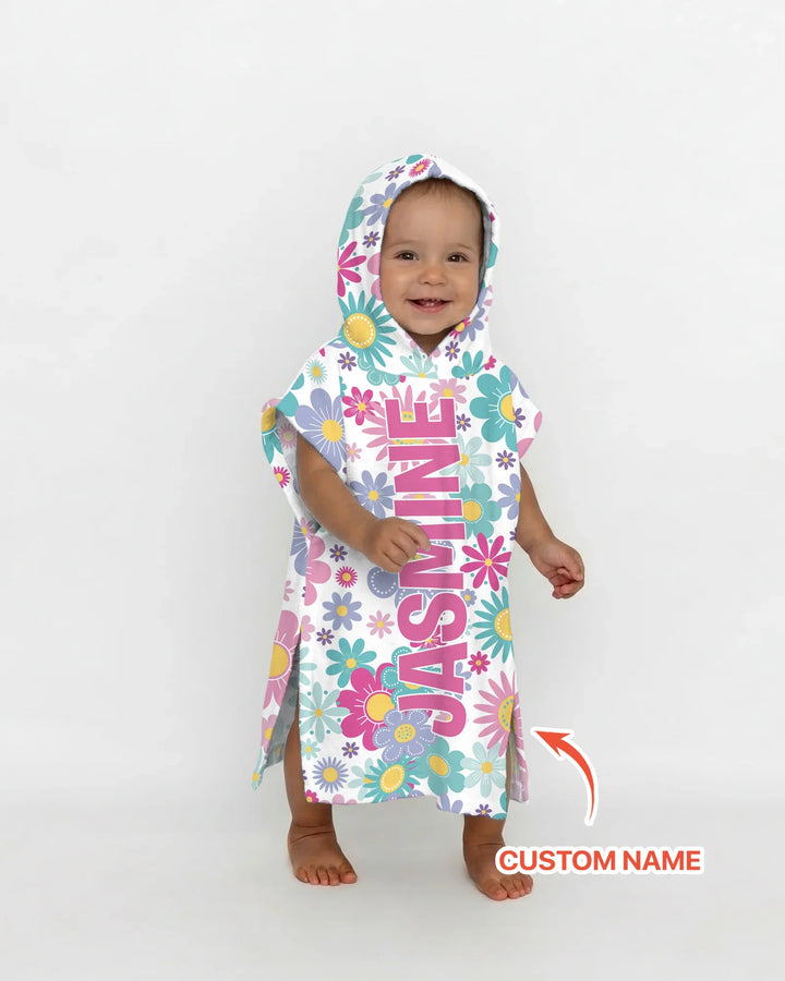 Pretty Pattern Bamboo Swim Poncho