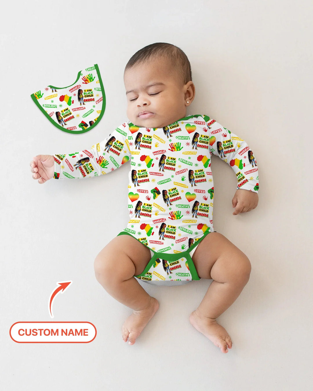 Custom Name I Am Black Child Magical Bamboo Bodysuit