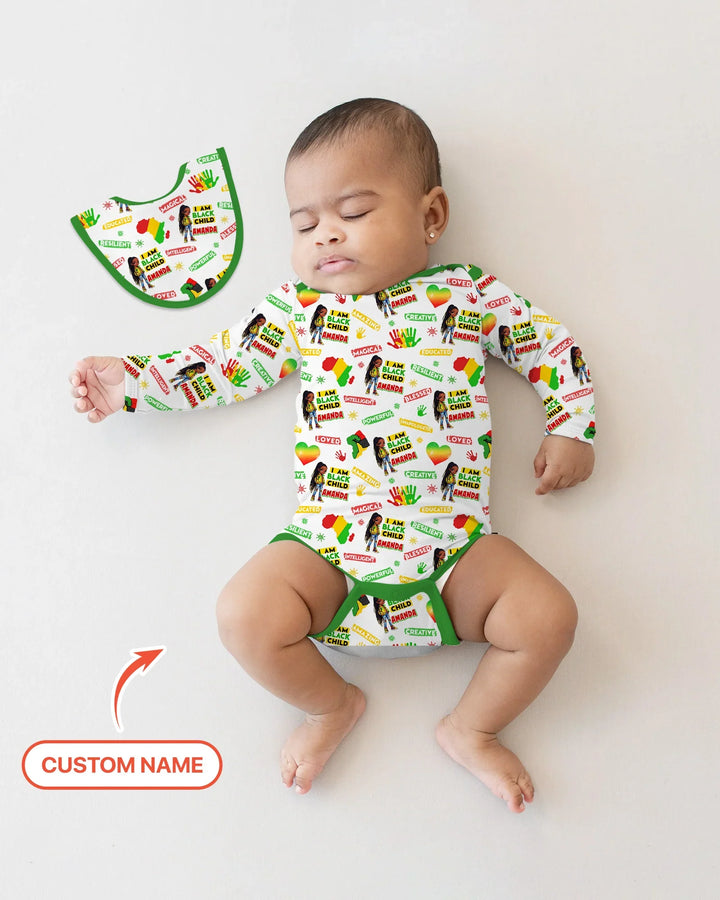 Custom Name I Am Black Child Magical Bamboo Bodysuit