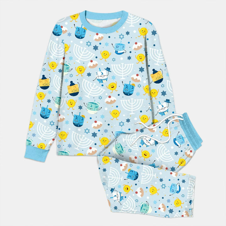 Hanukkah Little Dreidel Family Bamboo Men's Pajama Set
