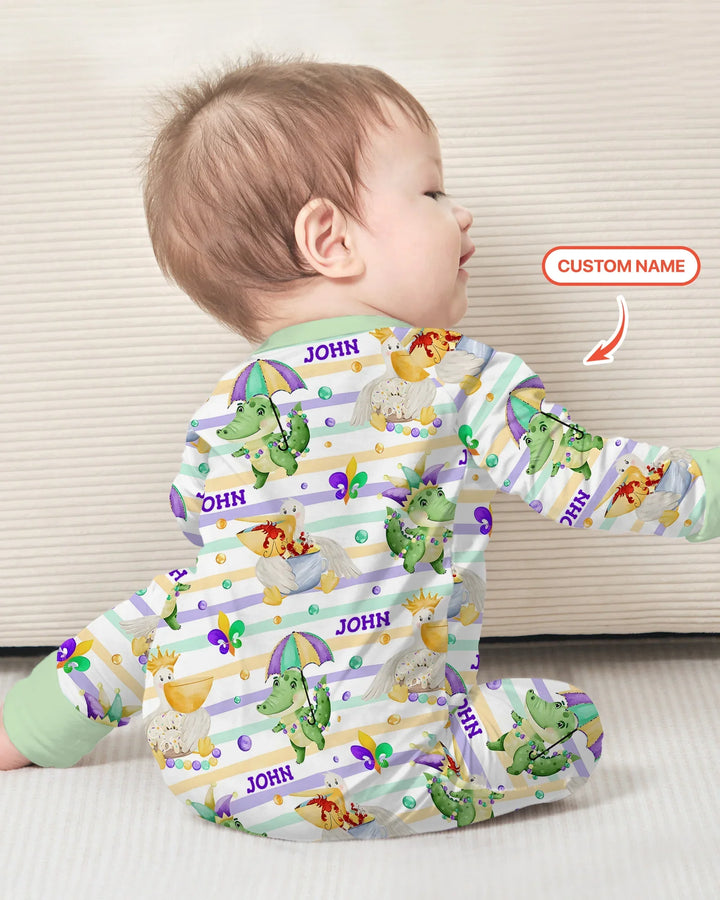 Happy Mardi Gras Adventure Family Matching Bamboo Convertible Zippy