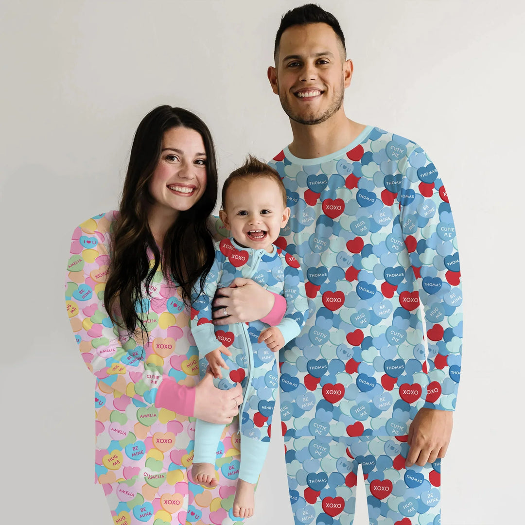 Valentine Candy Crush Family Matching Bamboo Women Pajama Set