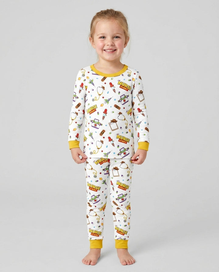 Nurse Story Bamboo Two Piece Long Sleeve Pajama Set
