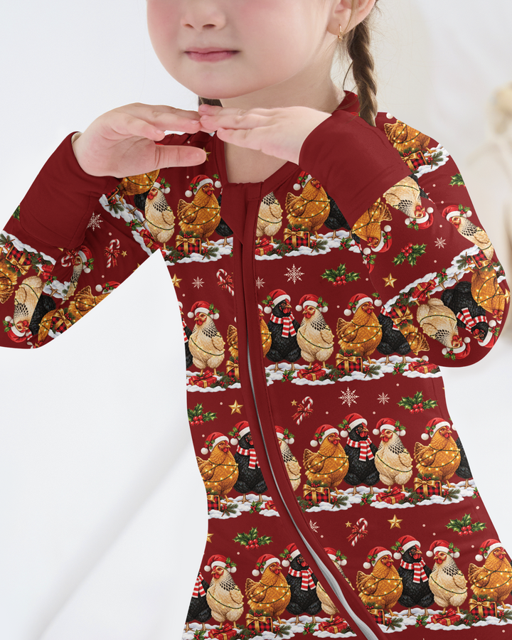 Farm Chicken Christmas Bamboo Convertible Zippy