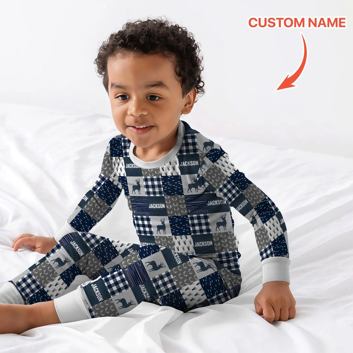 Dad’s Hunting Buddy Bamboo Two Piece Long Sleeve Pajama Set