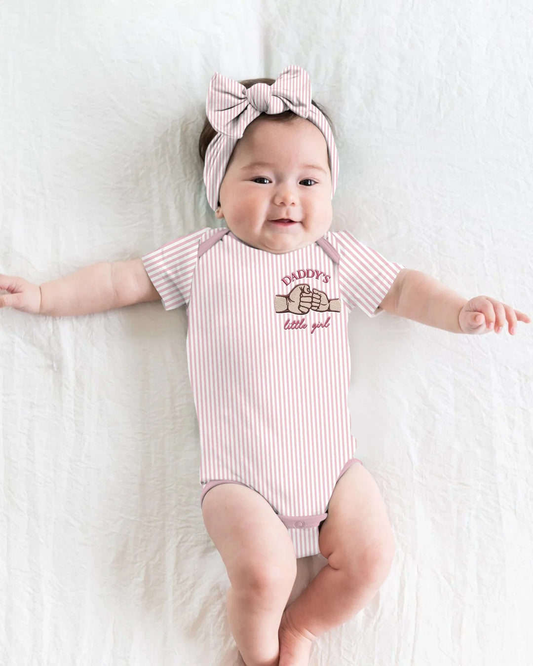 Embroidered Daddy's Little Bamboo Bodysuit