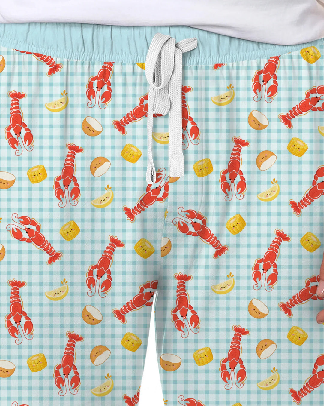 Preppy Crawfish Season Bamboo Men's Pajama Set