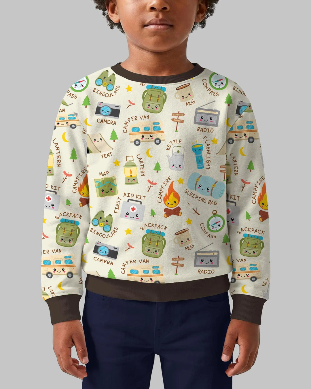 Little Camp Adventure Family Matching Crewneck Sweatshirt