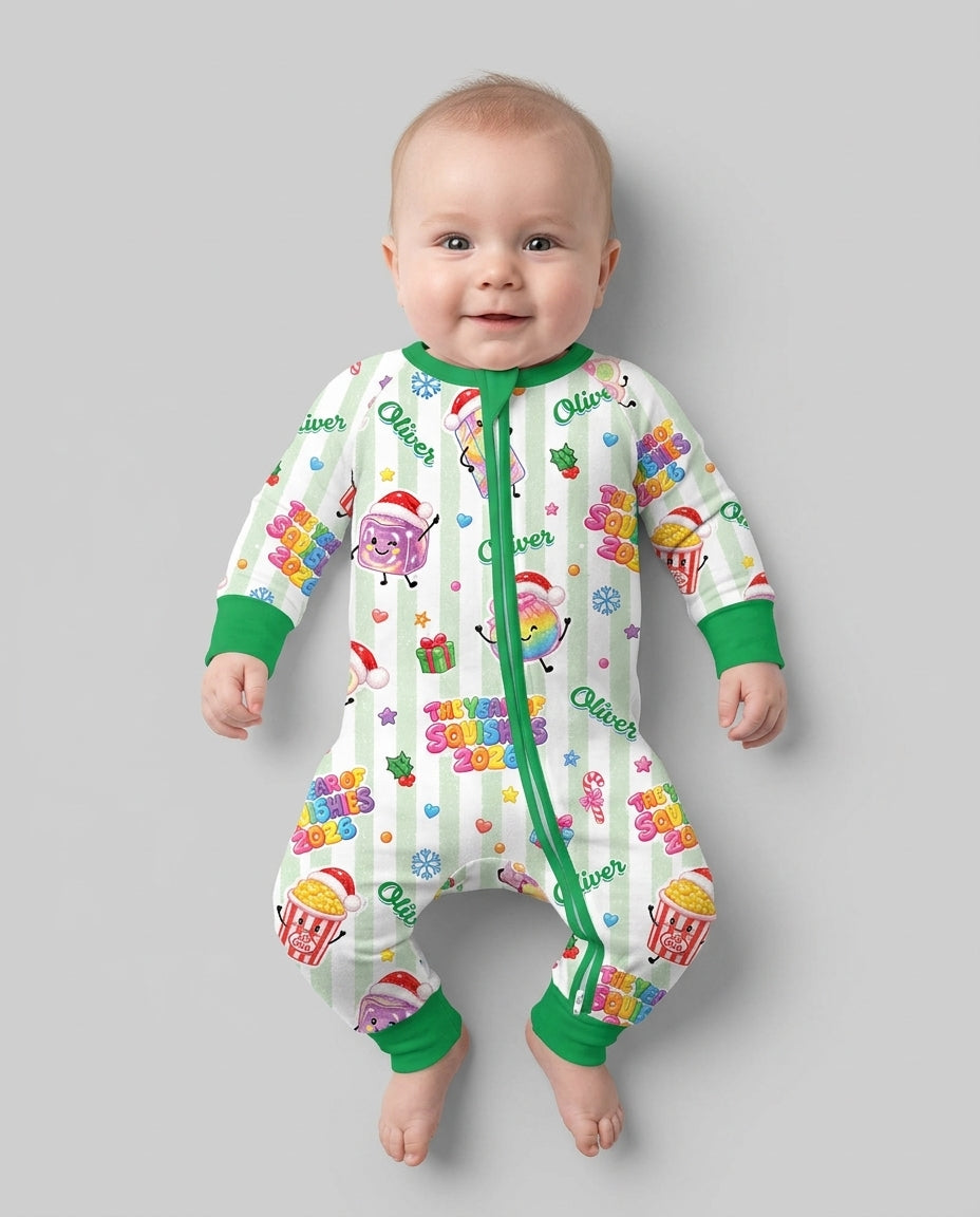 Custom Name The Year of Squishies 2026 Bamboo Convertible Zippy