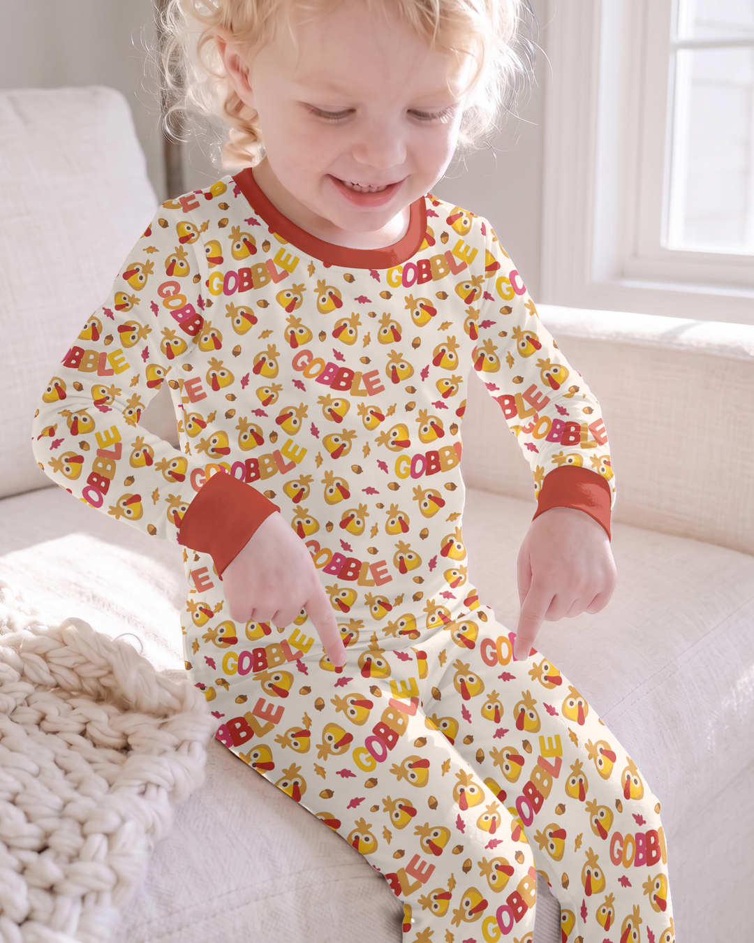 Gobble Gobble Bamboo Two Piece Long Sleeve Pajama Set