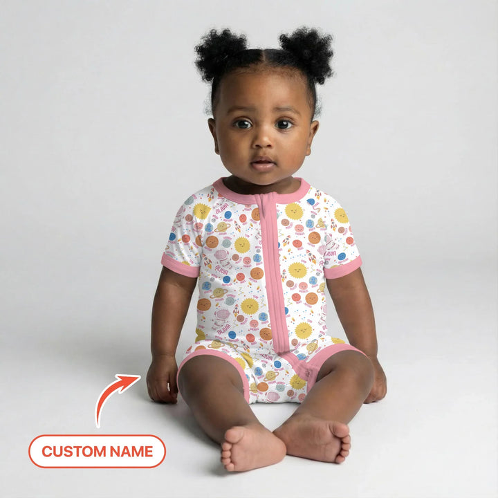 Custom Name Little's Kid into Universer Bamboo Shorty Zippy