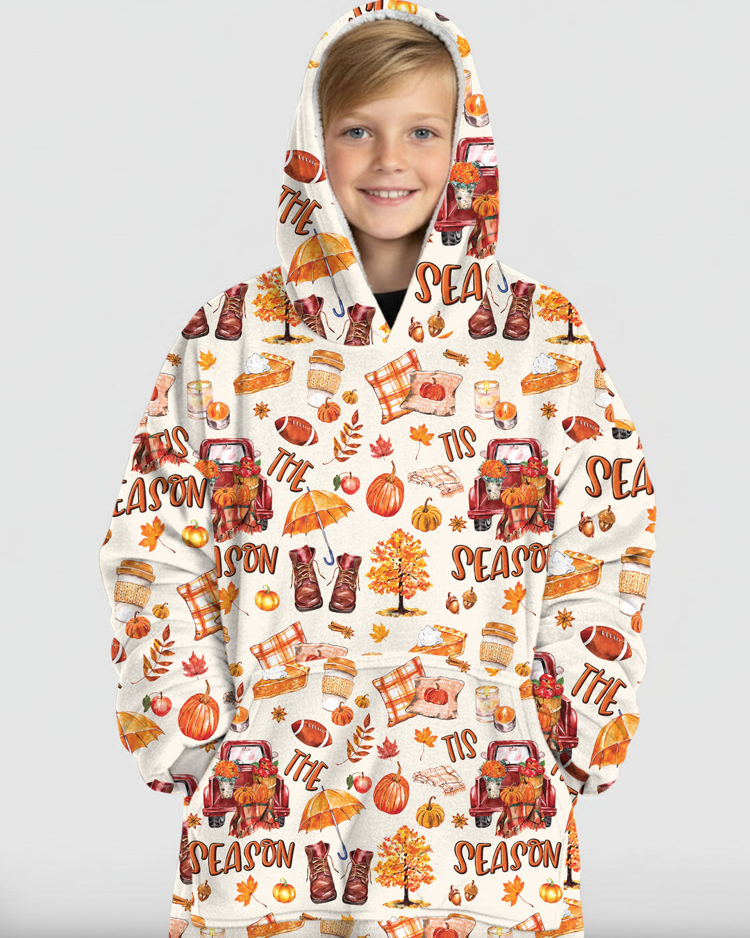Fall Tis the Season Bamboo Blanket Hoodie
