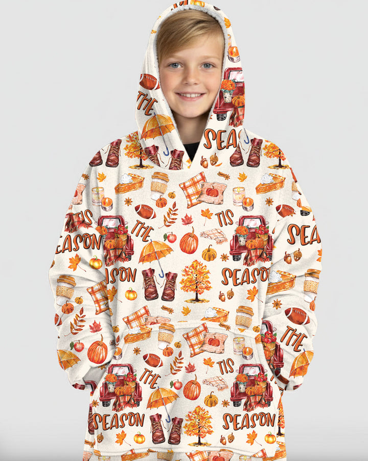 Fall Tis the Season Bamboo Blanket Hoodie