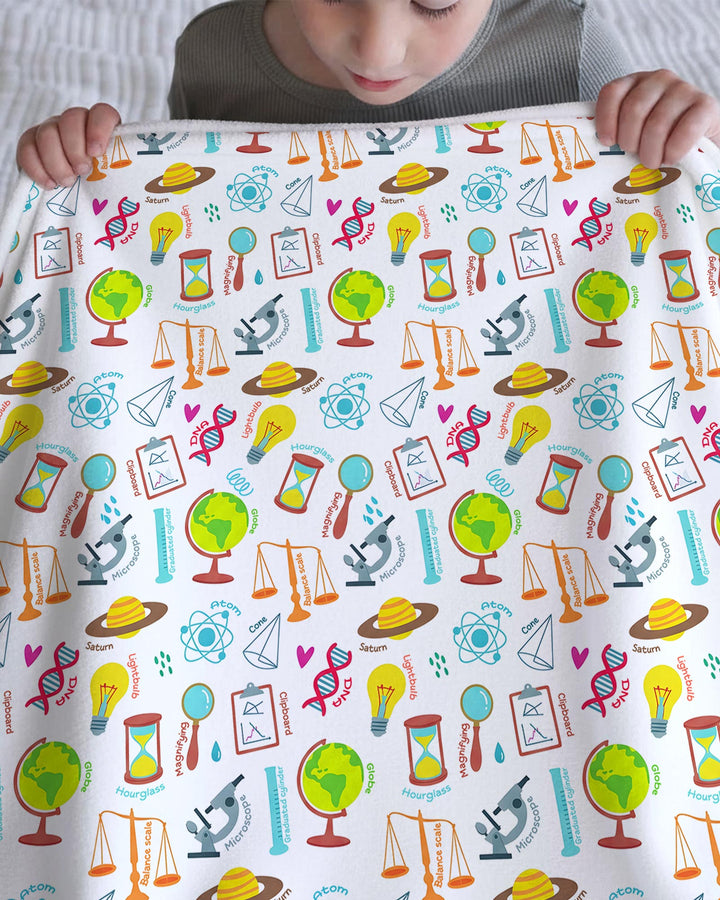 Tiny Scientist Explores The World  Bamboo Blanket