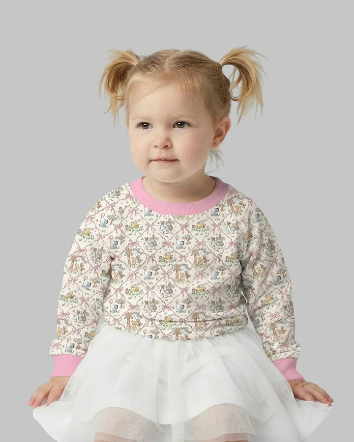 Spring Meadow Friends Bamboo Crewneck Sweatshirt