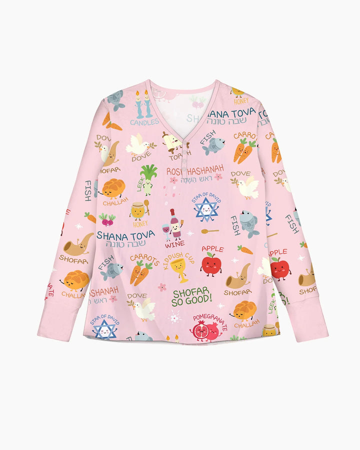 Family Rosh Hashanah Matching Bamboo Women Pajama Set