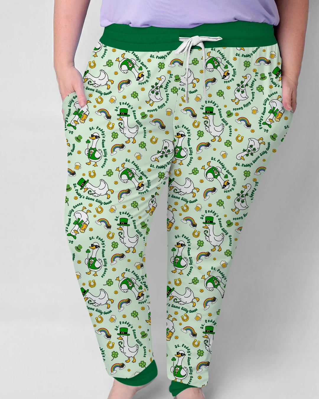St. Patrick's Day Silly Goose Bamboo Women Pajama Set