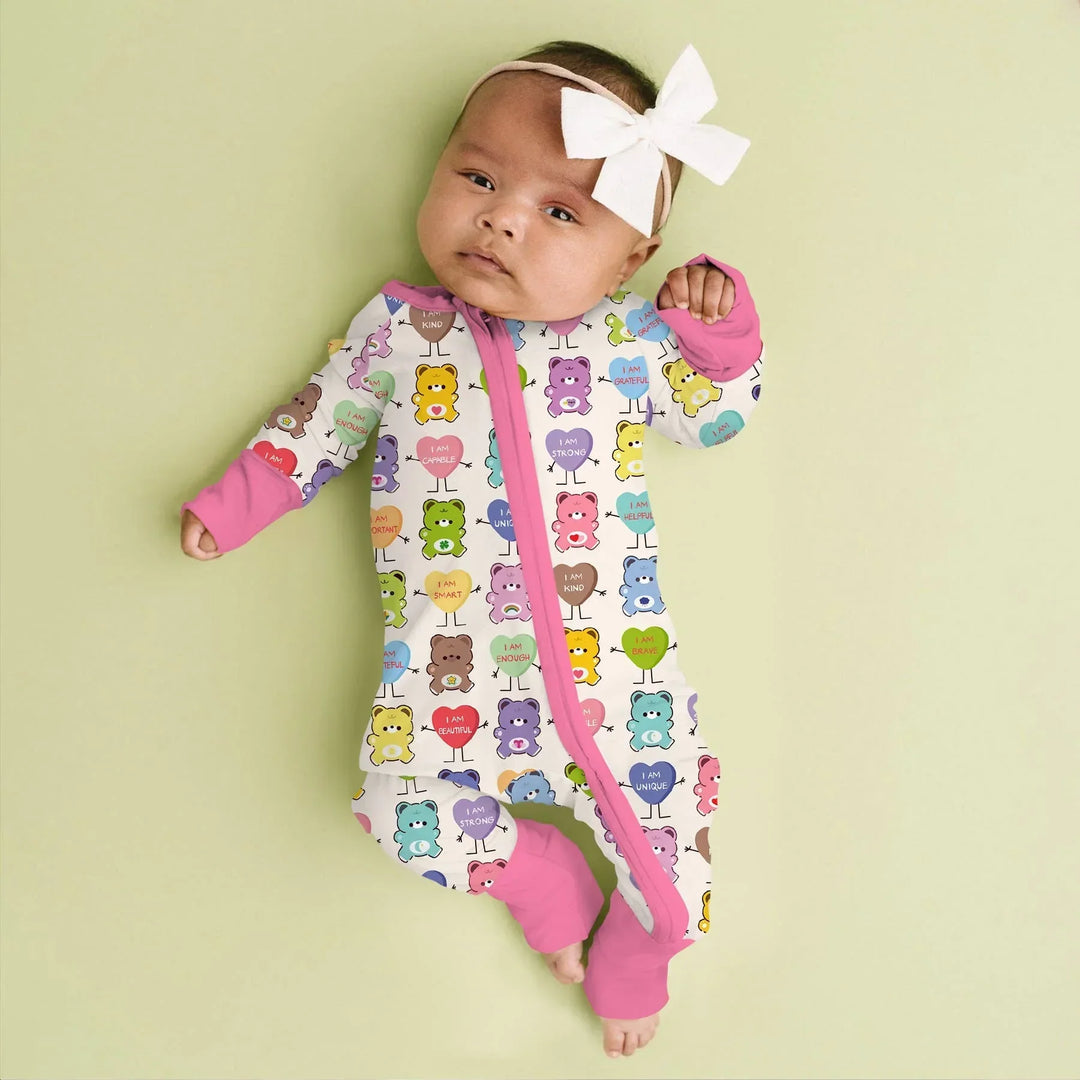 Rainbow Bears Affirmation Bamboo Convertible Zippy