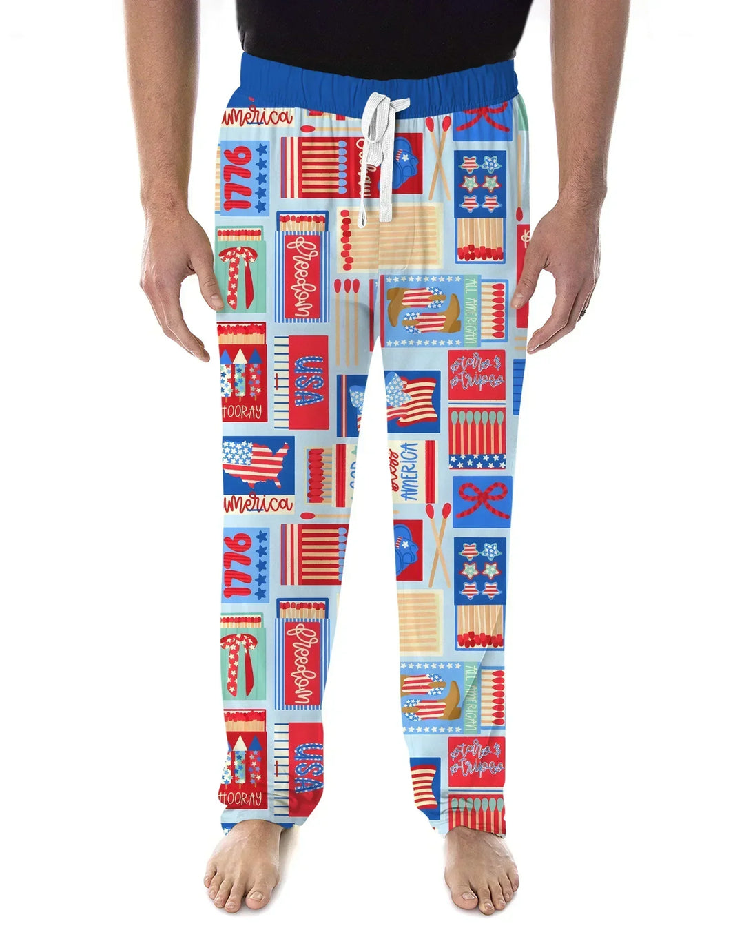 Patriotic Matchbox Family Matching Bamboo Men's Pajama Set