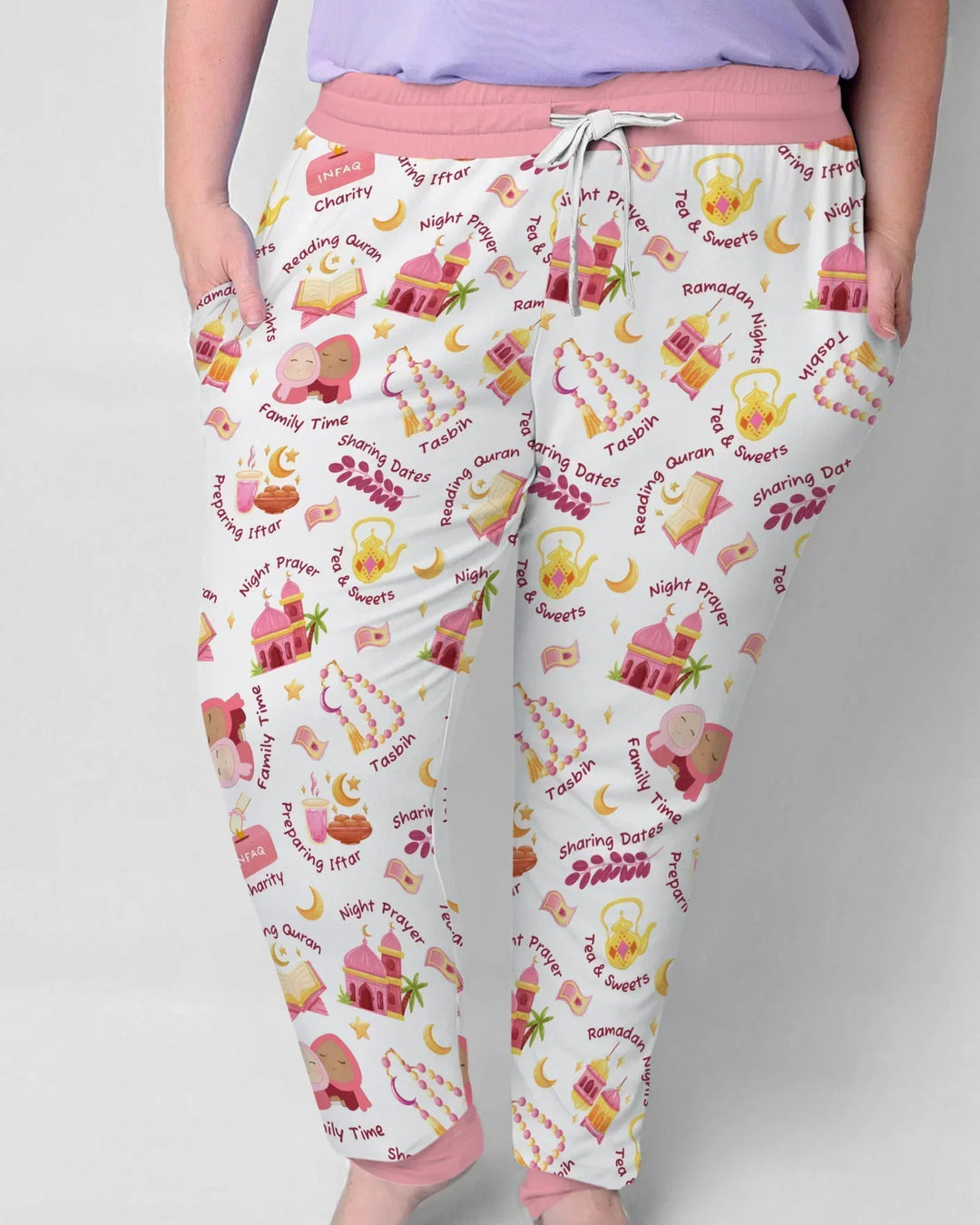 Ramadan Mubarak Matching Family Bamboo Women Pajama Set