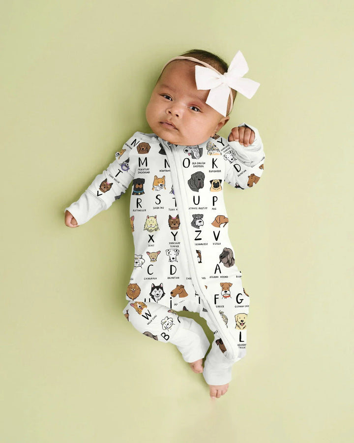 Funny Dogs Alphabet Bamboo Convertible Zippy