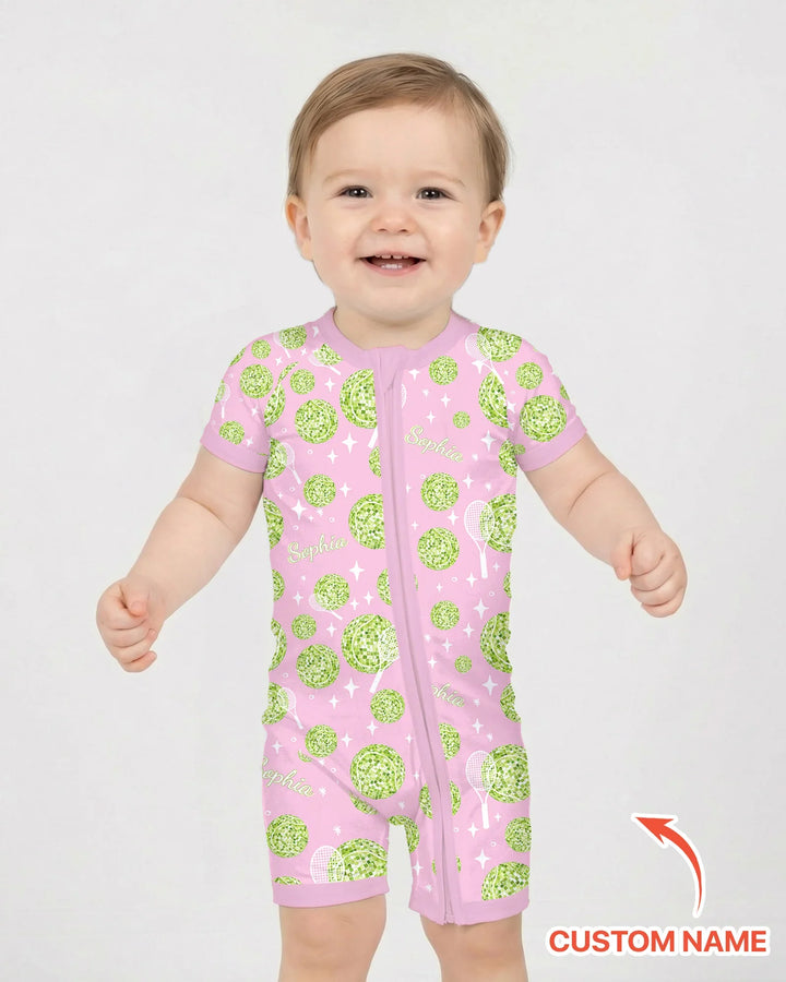 Tennis Disco Girl Party Matching Bamboo Shorty Zippy