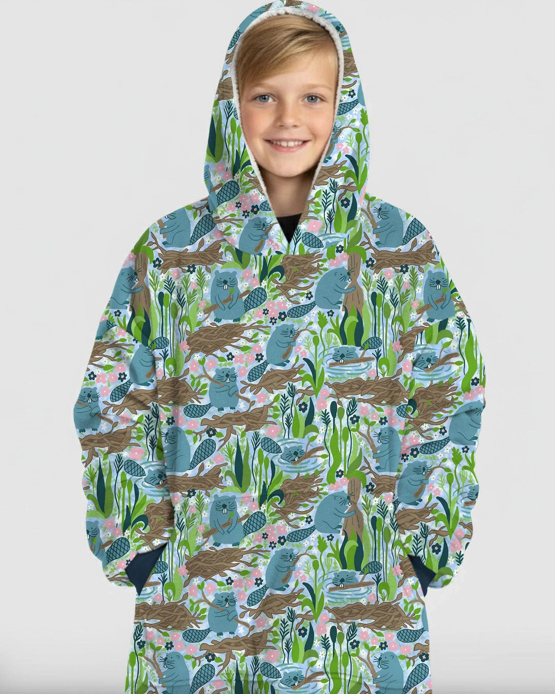Little Dam Builders Wearable Bamboo Blanket Hoodie