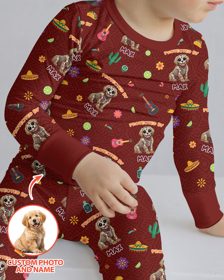 Dia De Los Muertos Bamboo Two Piece Long Sleeve Pajama Set