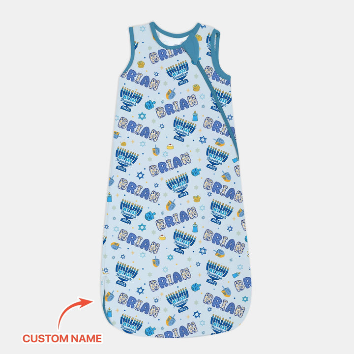 Custom name My First Hanukkah 2025 Bamboo Sleep Bag