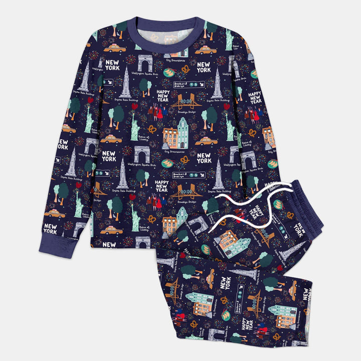 New York New Year Eve Bamboo Men's Pajama Set