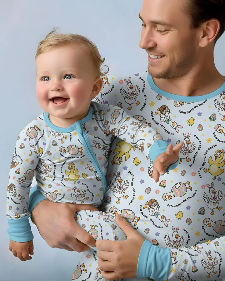 Easter Goose Family Matching Bamboo Men's Pajama Set
