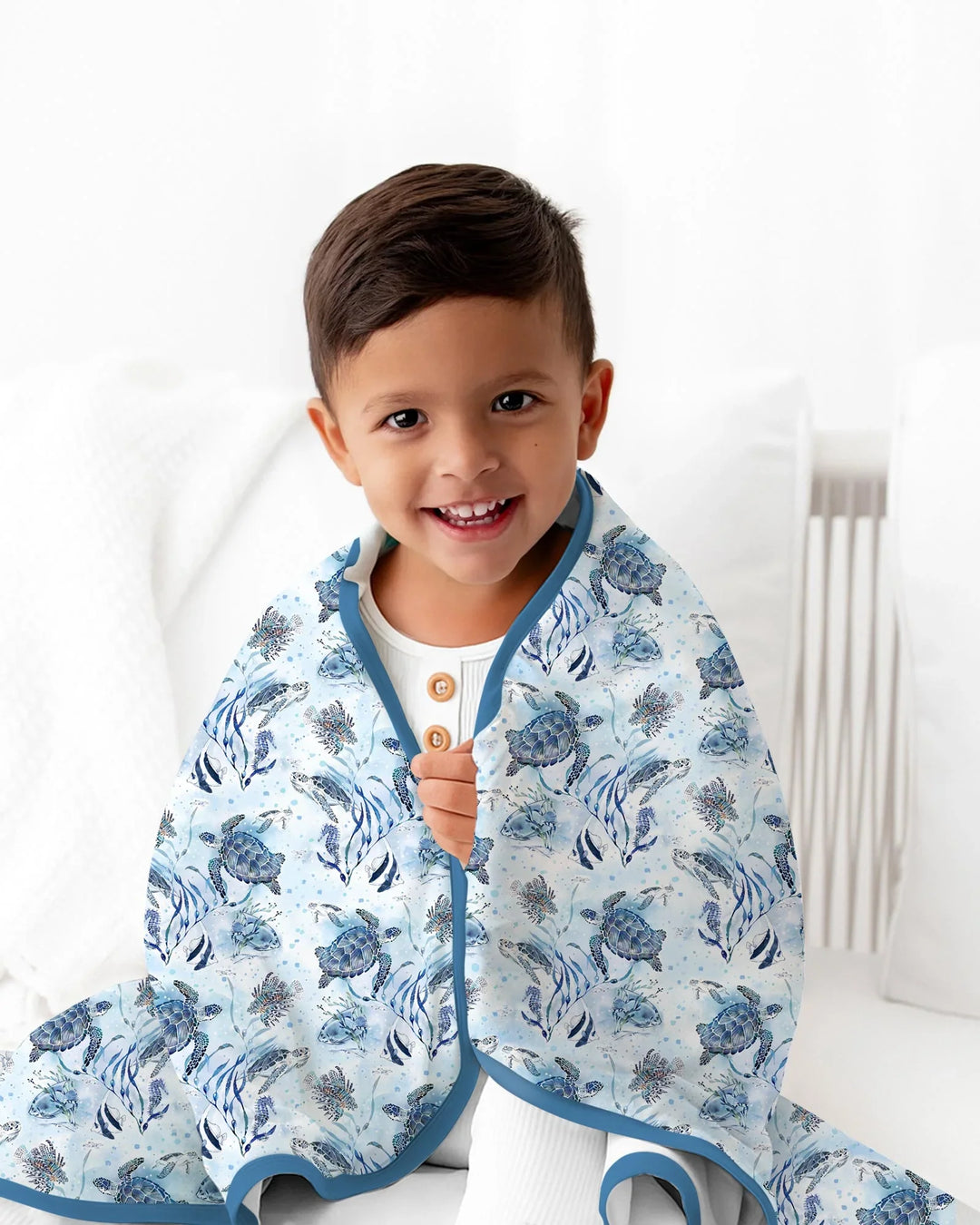 Little Turtles Family Matching Bamboo Blanket