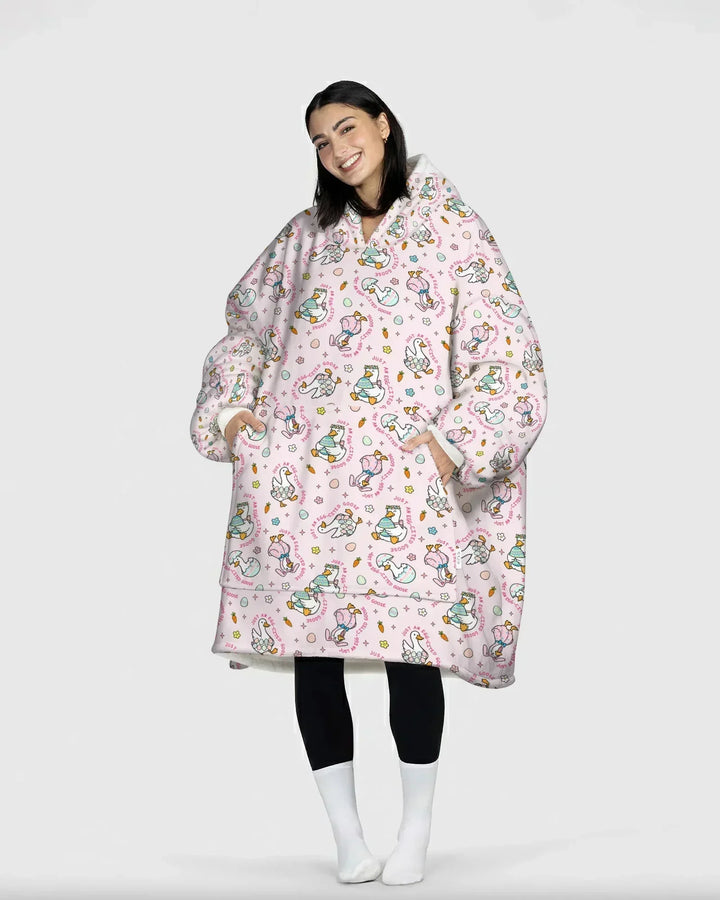 Easter Silly Goose Wearable Bamboo Blanket Hoodie