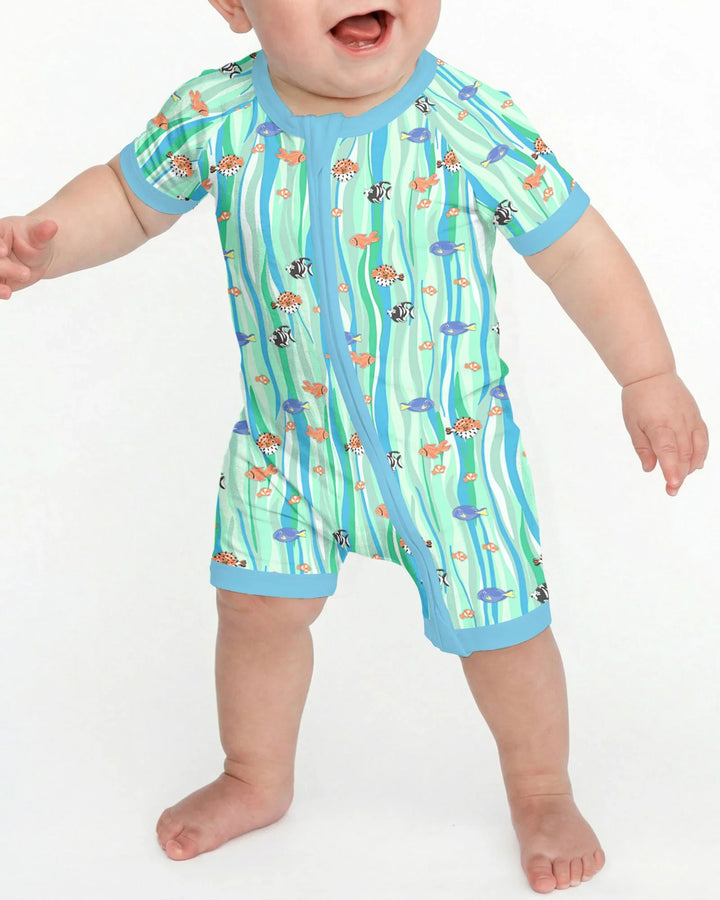 Custom Name Summer Beach Bamboo Shorty Zippy