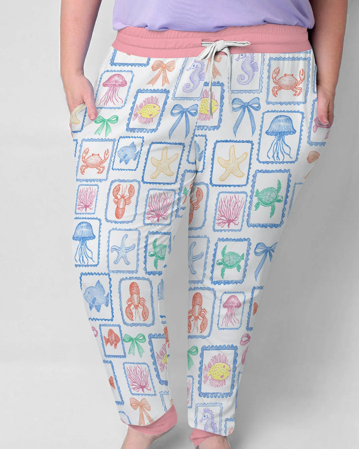 Coastal Treasures Family Matching Bamboo Women Pajama Set