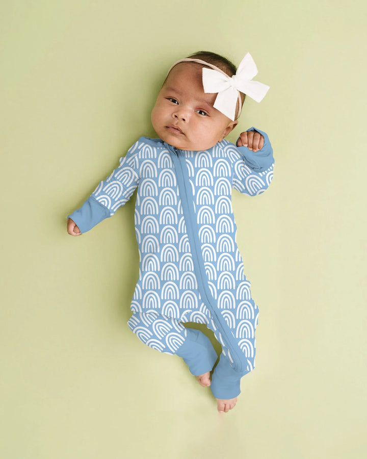 Sky Blue Rainbows Bamboo Convertible Zippy