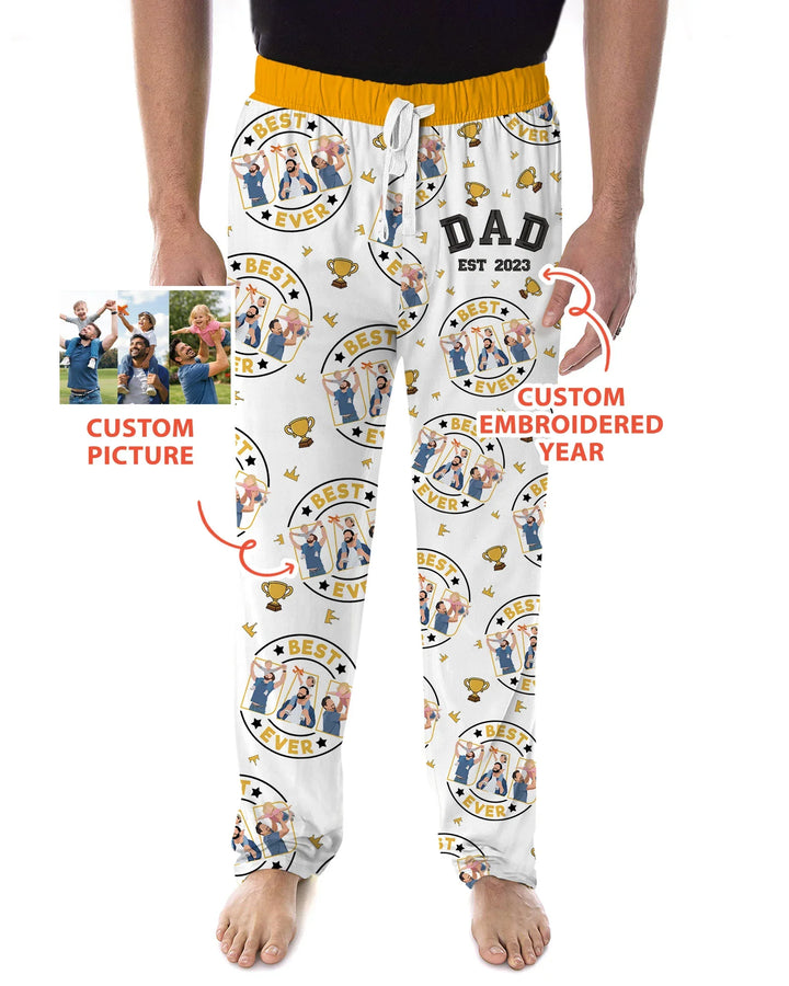 Personalized Family Matching Father's Day Embroidered Bamboo Men's Pajama Set