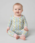 Pastel Floral Girl Bamboo Two Piece Long Sleeve Pajama Set