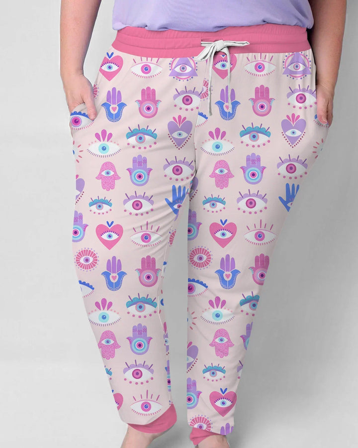 Hamsa Heart Guardians Family Matching Bamboo Women Pajama Set